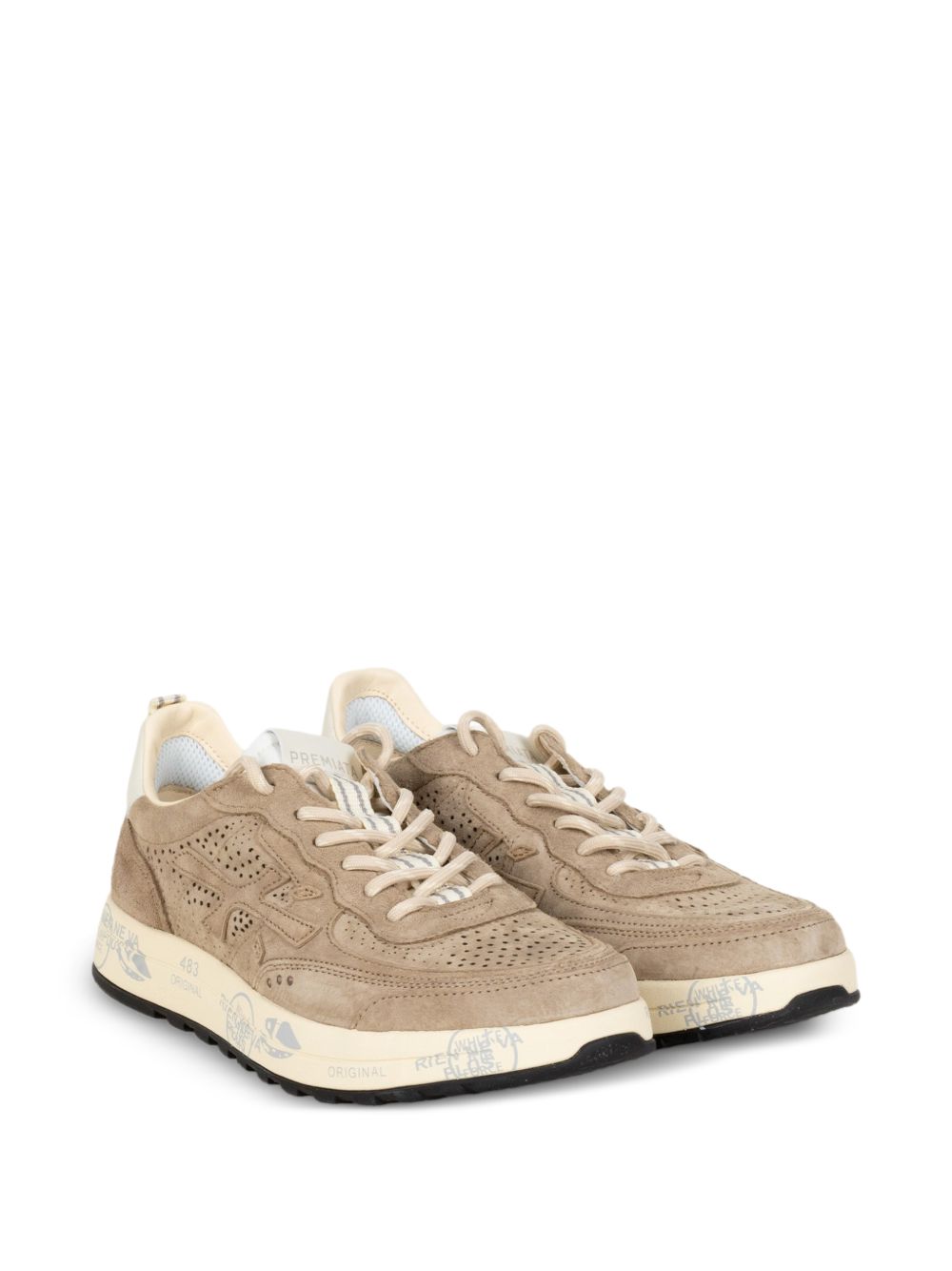 Premiata Flat shoes Taupe Suede