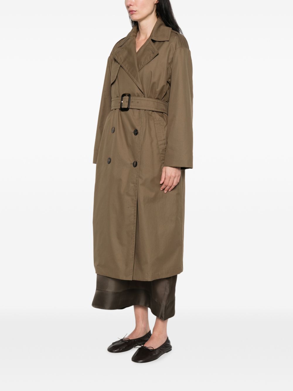 Max Mara Studio Coats Verde Kaki