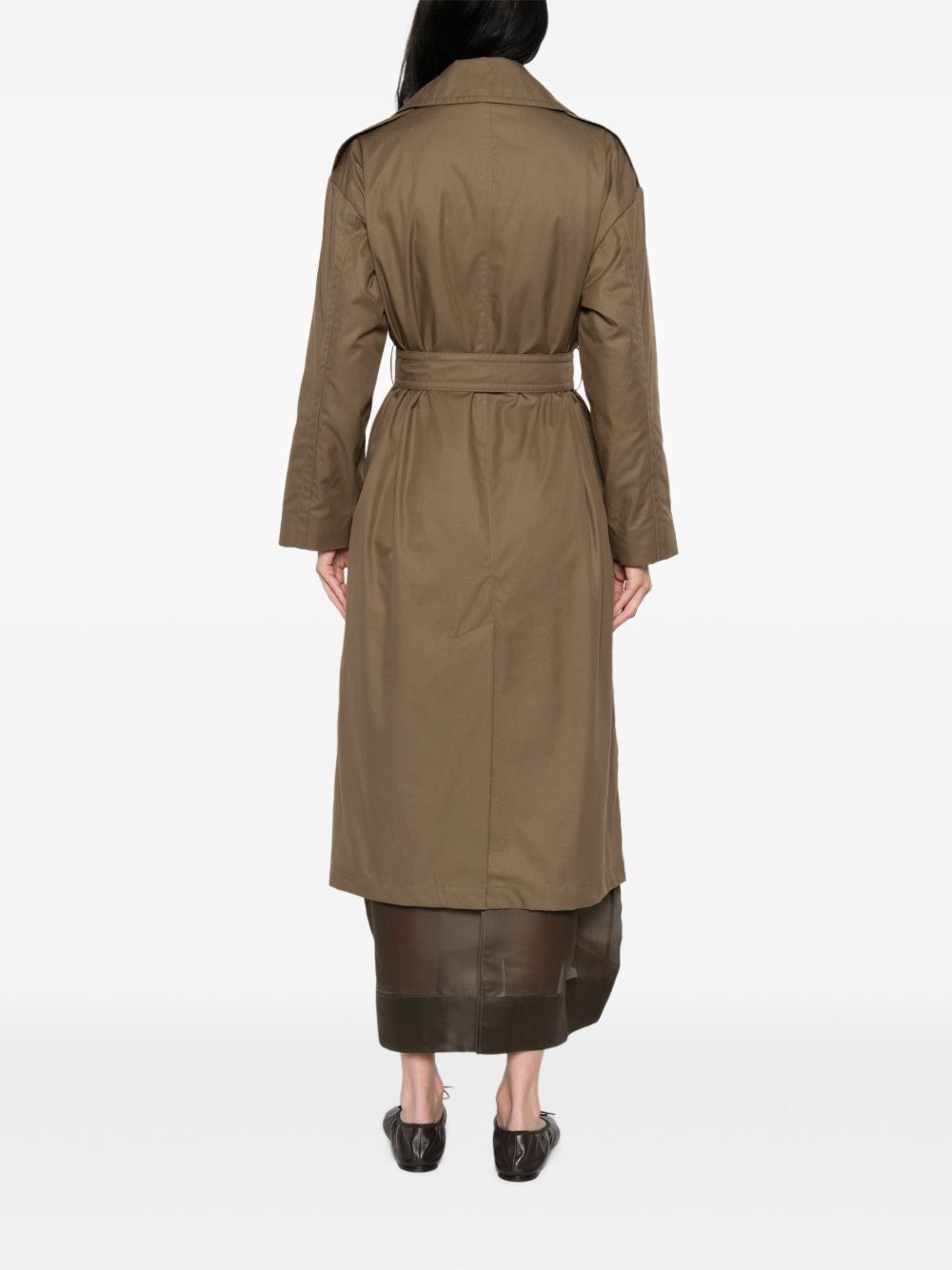 Max Mara Studio Coats Verde Kaki
