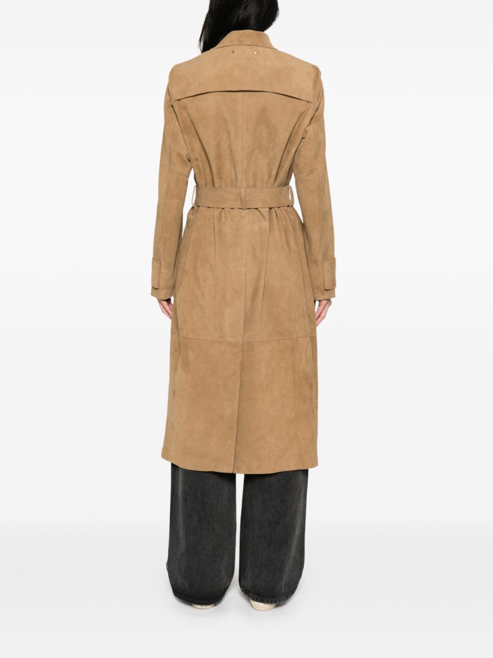 Golden Goose Coats Mellow Buff Suede Leather