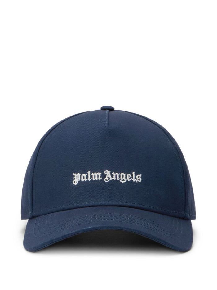 Palm Angels Hats Navy Blue Off White