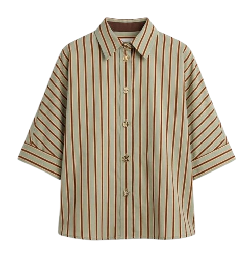LIU JO BLACK Shirts Green/tabacco
