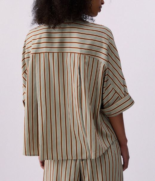LIU JO BLACK Shirts Green/tabacco