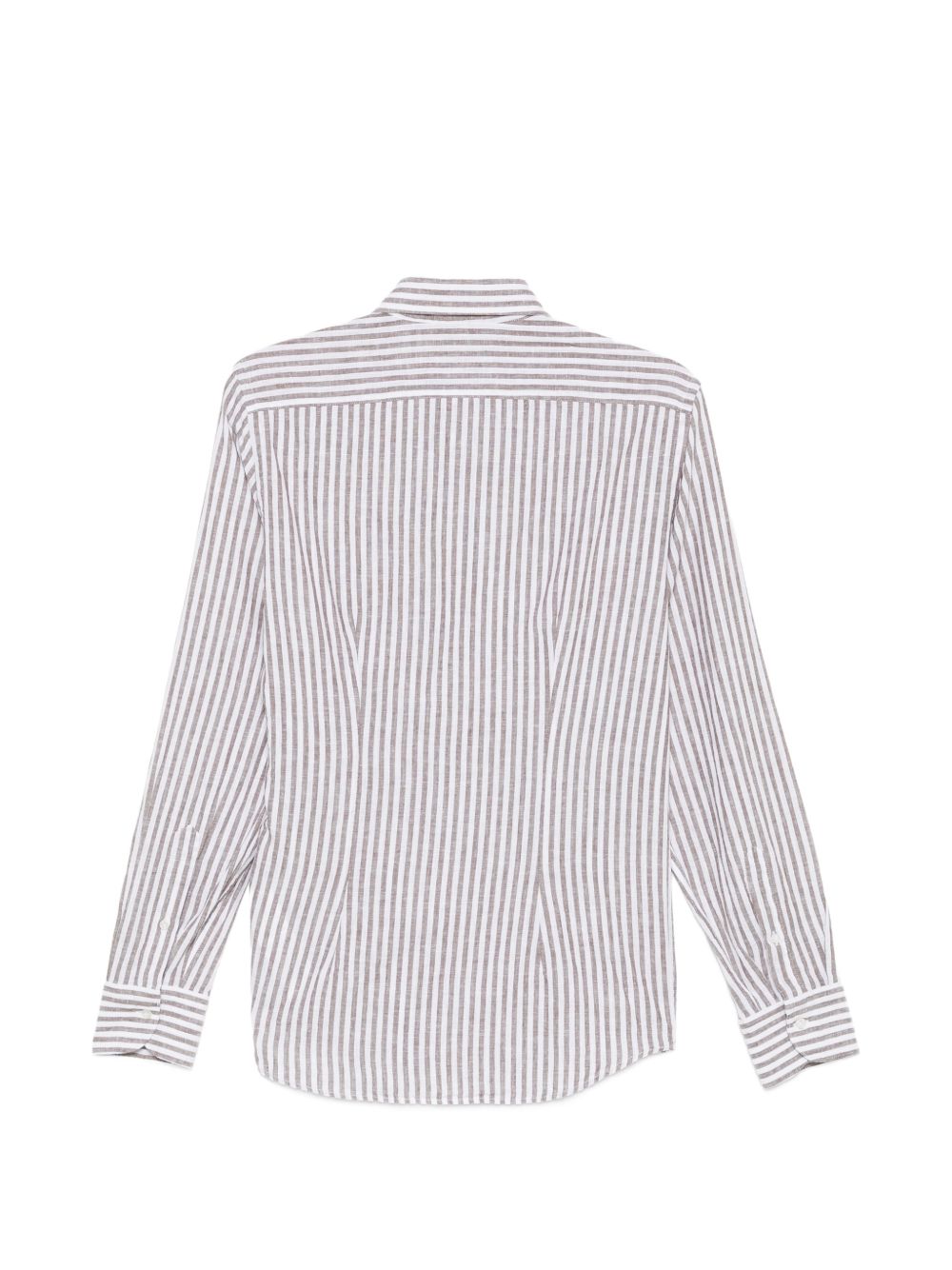Manuel Ritz Shirts Brown/white Stripe