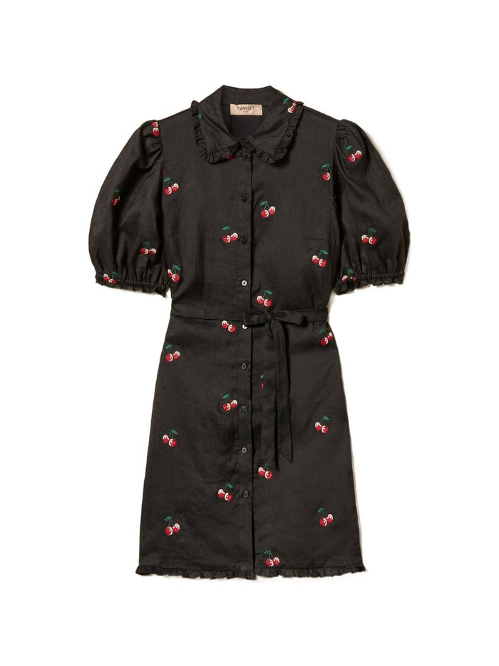 Twin-Set Dresses Black/cherries Red