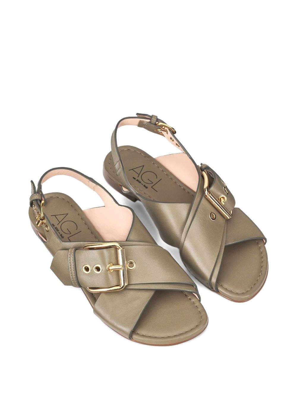 AGL Flat shoes Safari Leather
