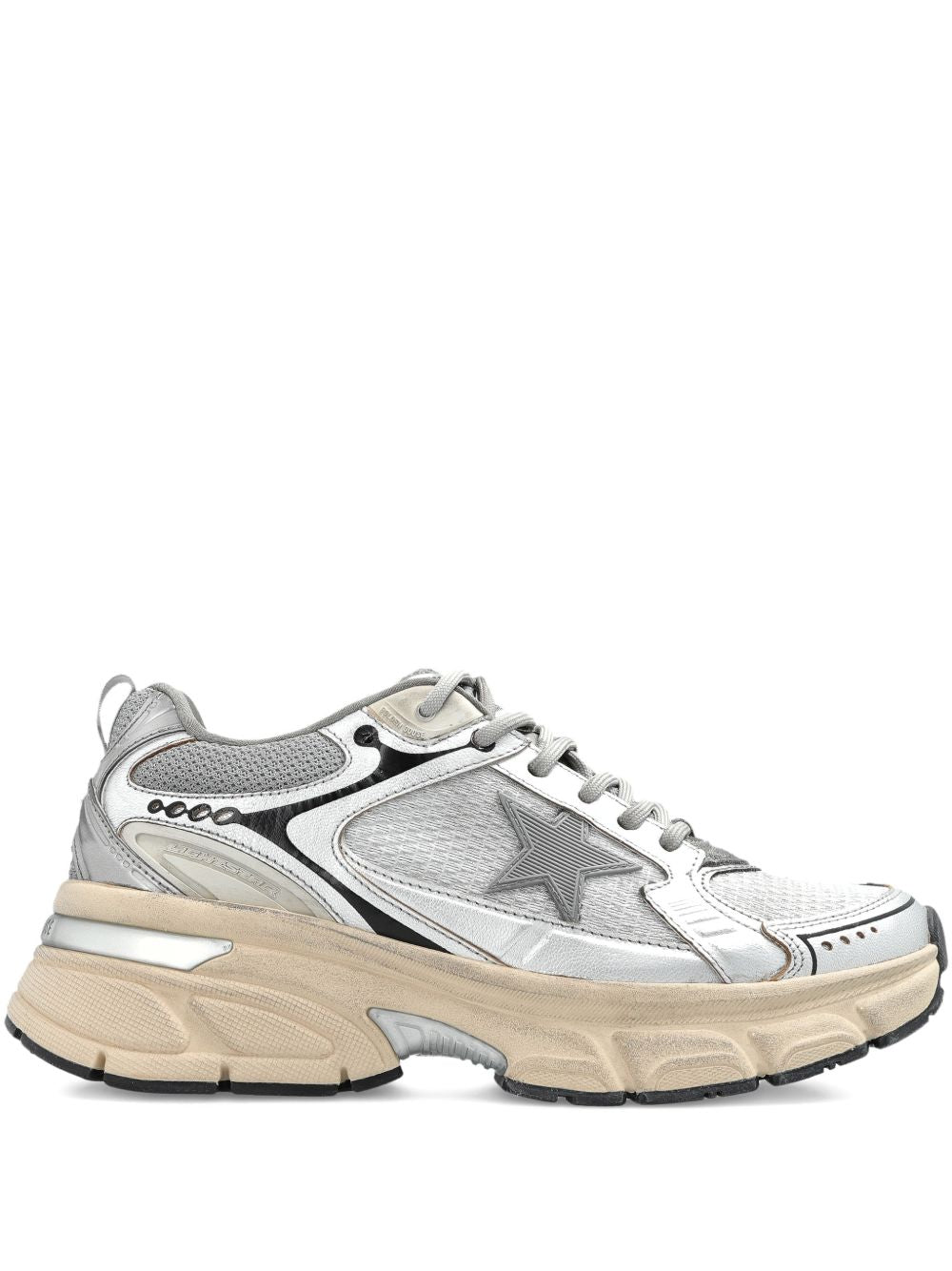 Golden Goose Flat shoes Silver Mesh