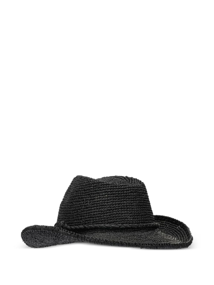 IBELIV Hats Black Raffia