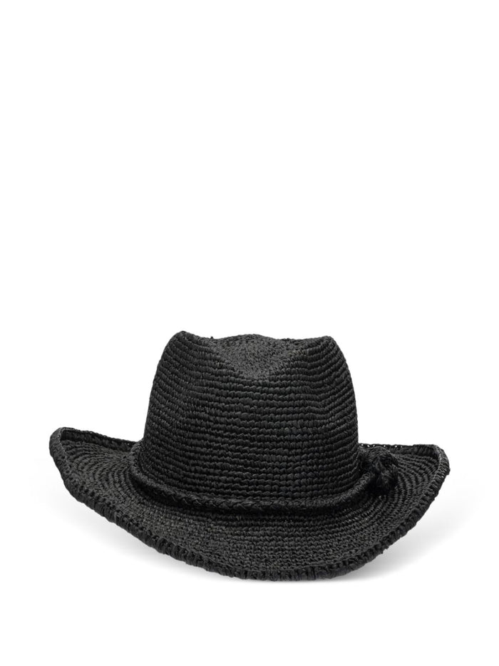 IBELIV Hats Black Raffia