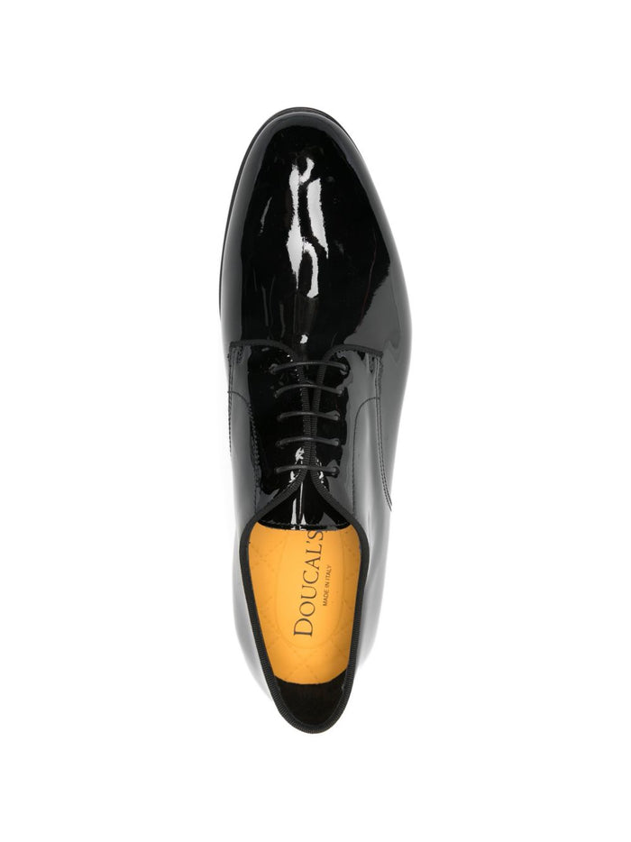 Doucals Flat Shoes Black Patent Leather Upper