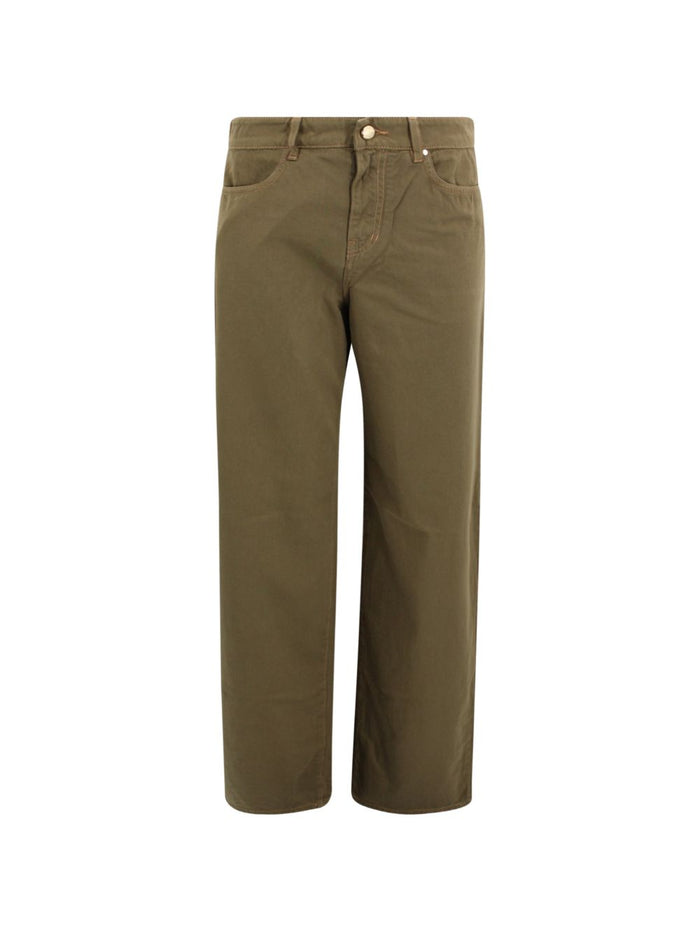 Max Mara Studio Trousers Verde Kaki
