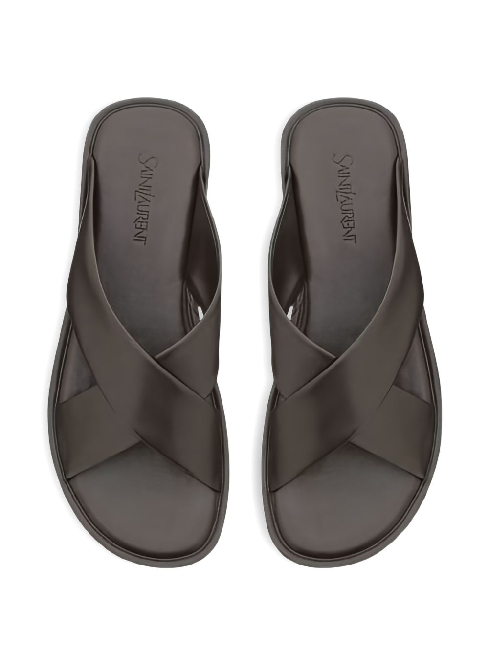 Saint Laurent Flat shoes Harris Eagle Brown