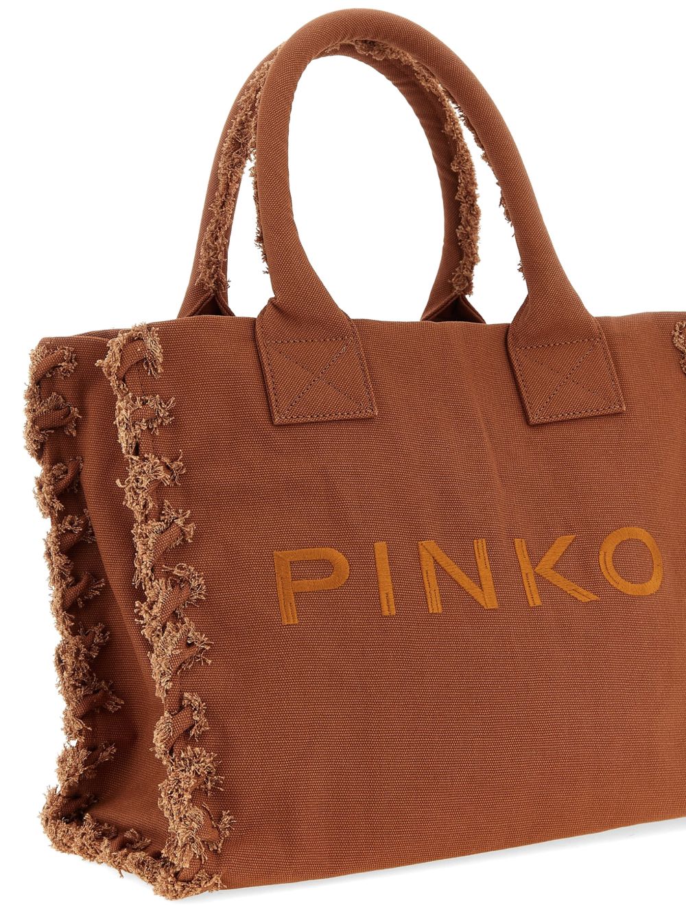 Pinko Bags Camel Canvas Exterior
