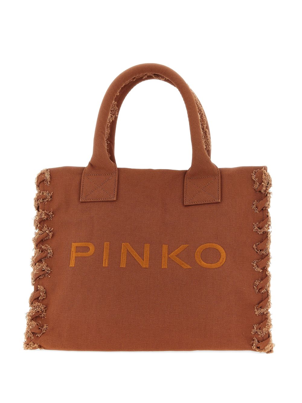 Pinko Bags Camel Canvas Exterior
