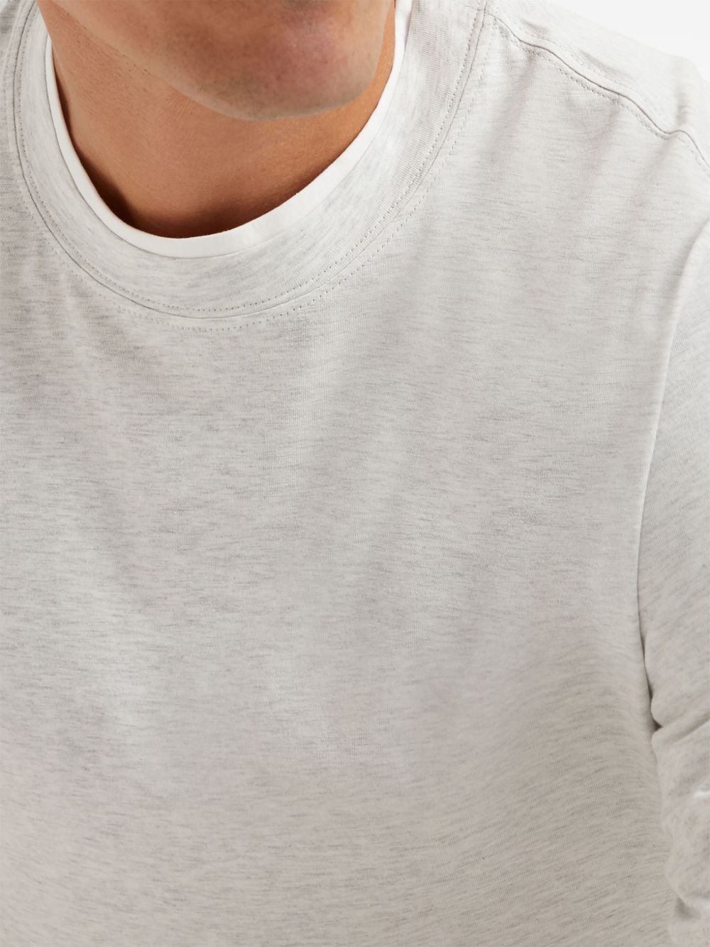 Brunello Cucinelli T-shirts and Polos Light Grey Melange
