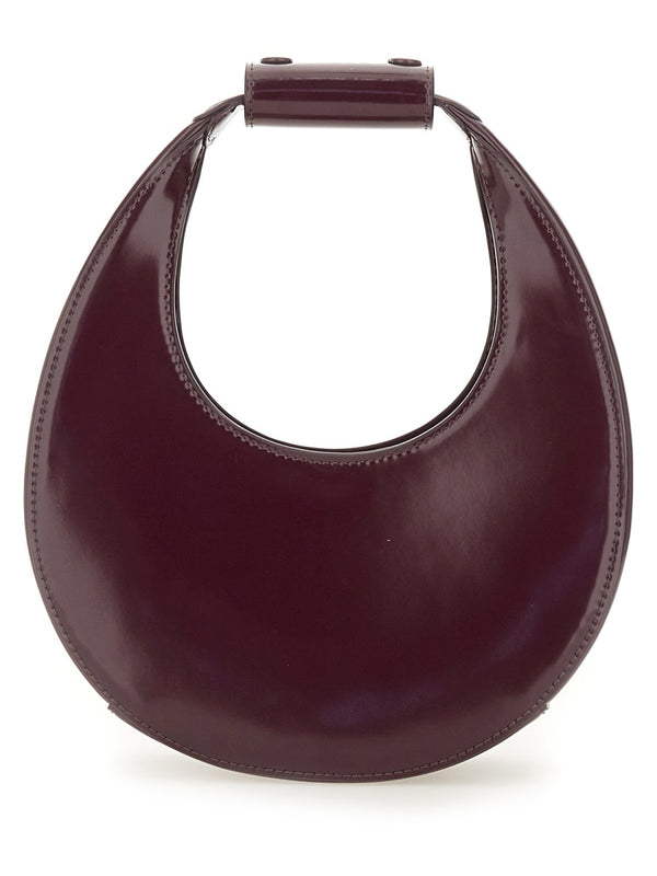 Mini Moon Bag Bordeaux Cow Leather (bos Taurus) Shoulder