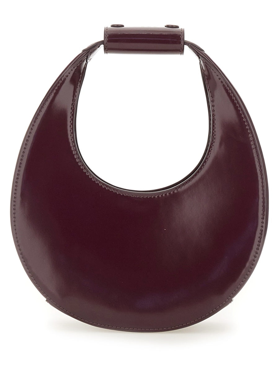 Mini Moon Bag Bordeaux Cow Leather (bos Taurus) Shoulder