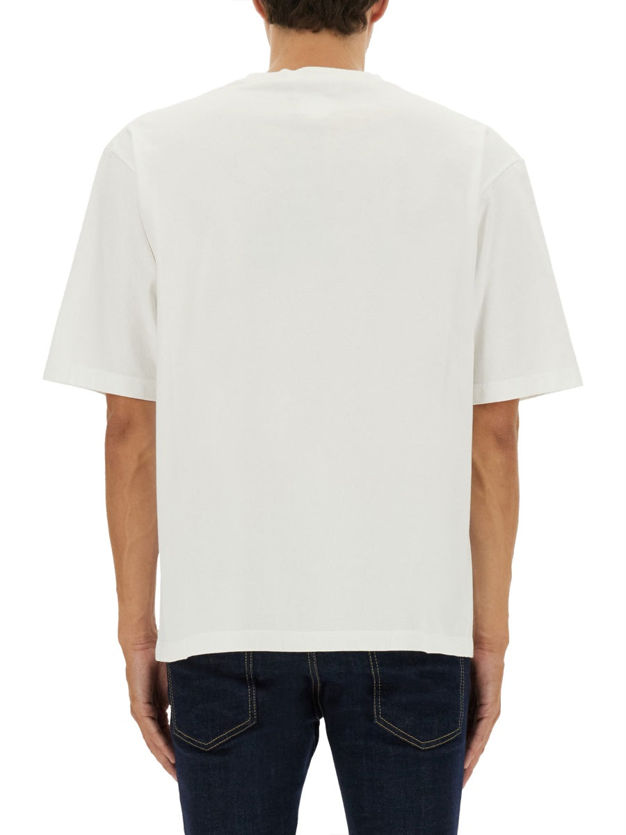 T-Shirt With Logo White Cotton T-shirts