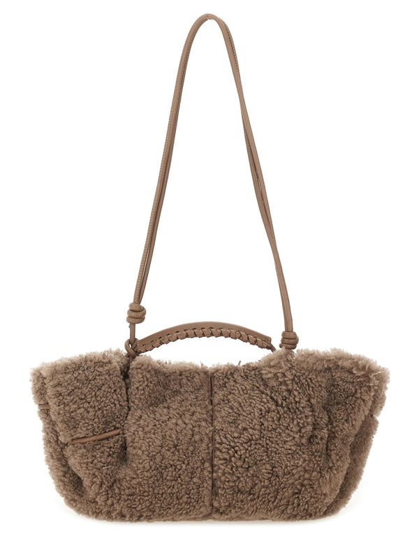 Arta Curly Mini Bag Grey Leather Handbags