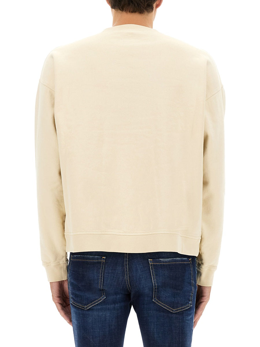 Sweatshirt With Logo White Cotton Sweatshirts