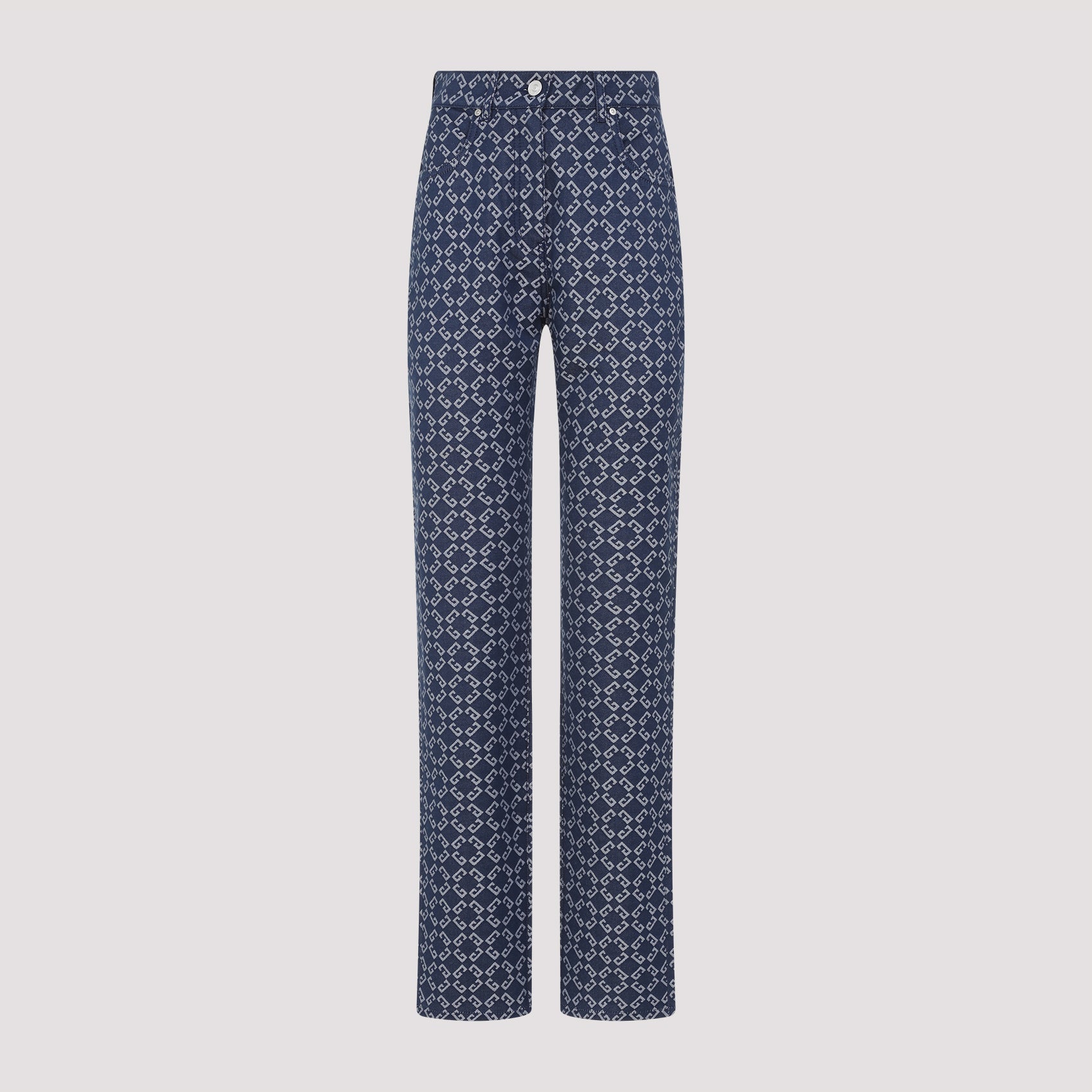 Monogram Denim Jeans Cotton