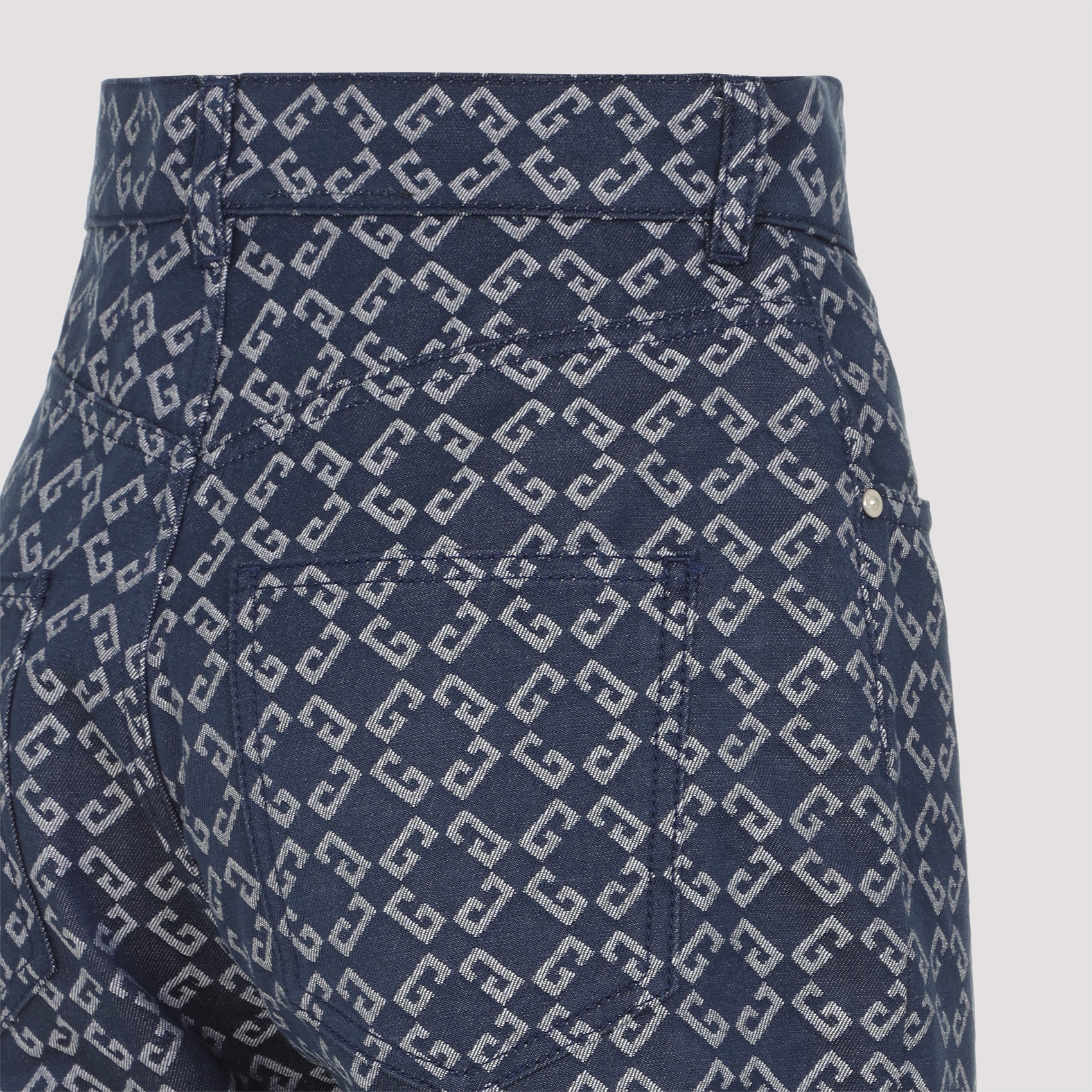 Monogram Denim Jeans Cotton