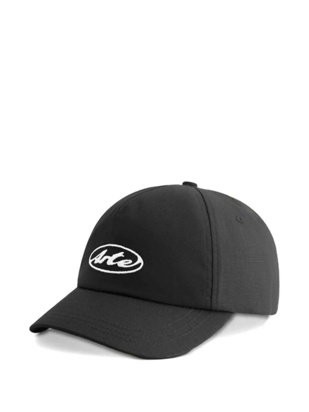 Round Logo Cap Black Cotton Hat