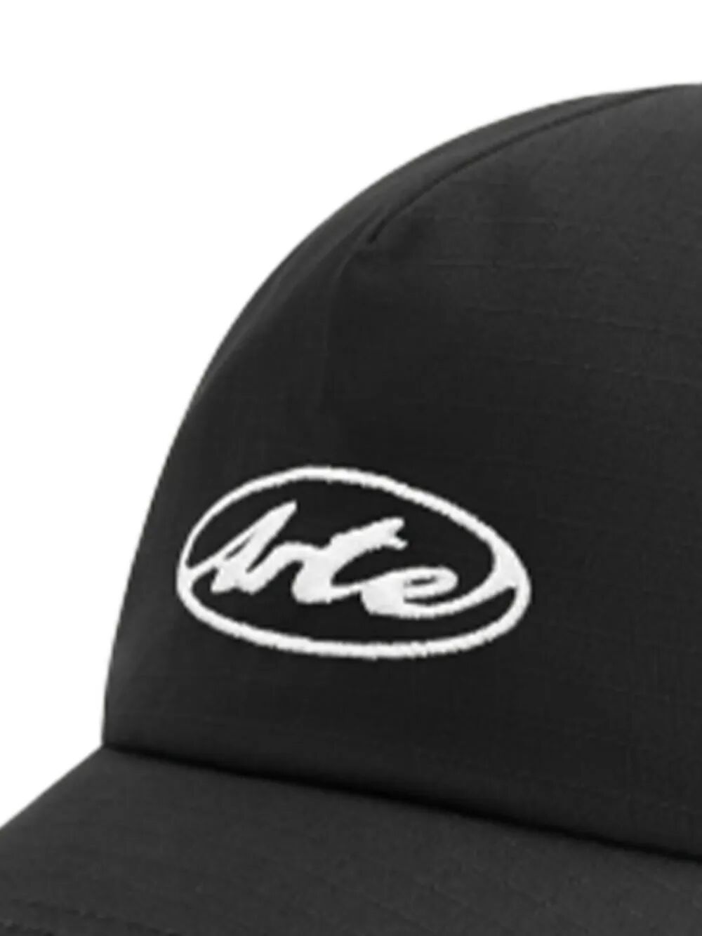 Round Logo Cap Black Cotton Hat