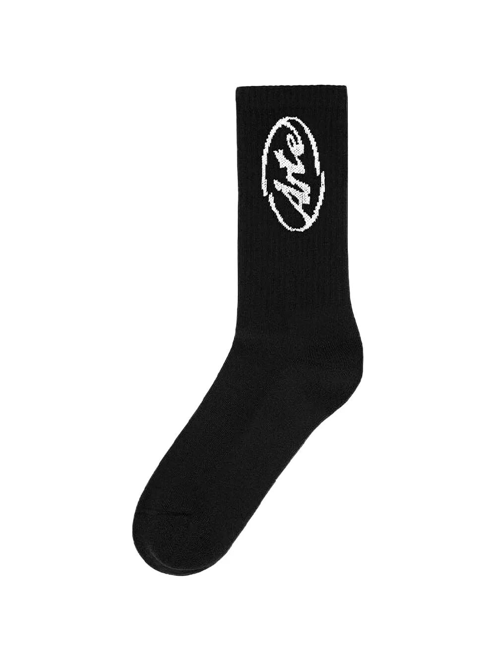 Circle Logo Socks Black Cotton