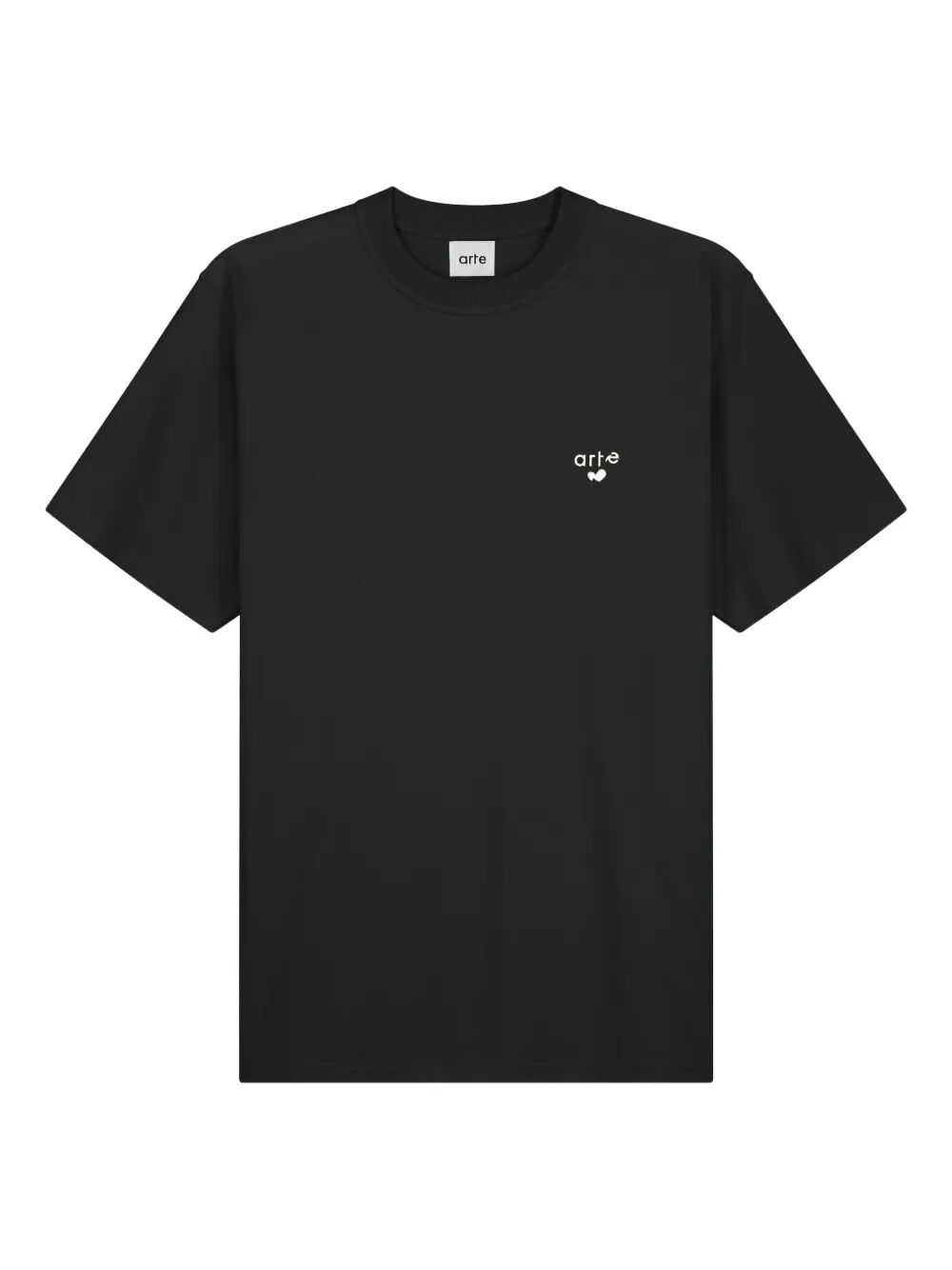 Heart Logo T-shirt Black Cotton Tshirt