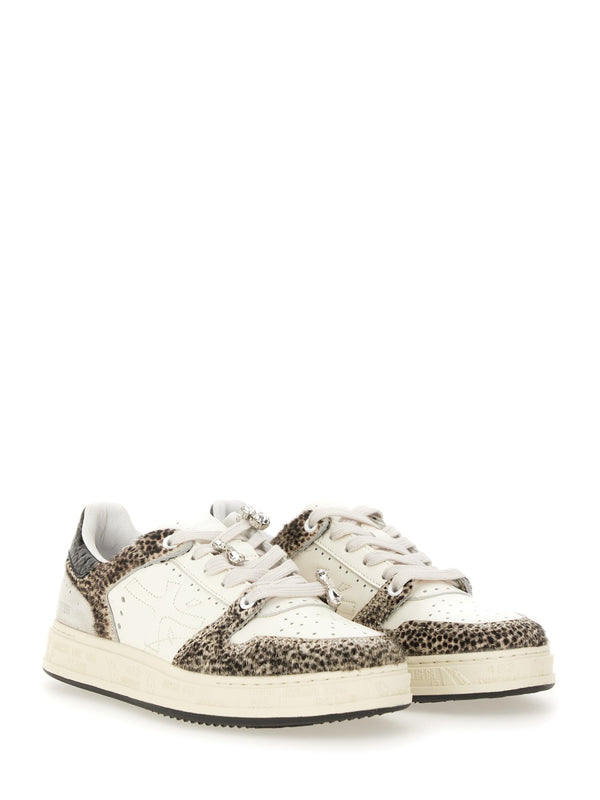 Quinnd Sneakers With Animalier Design Calf Leather Trainers