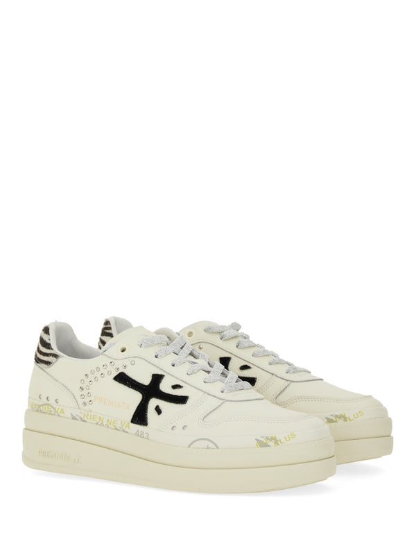 Micol Sneaker White Calf Leather Trainers