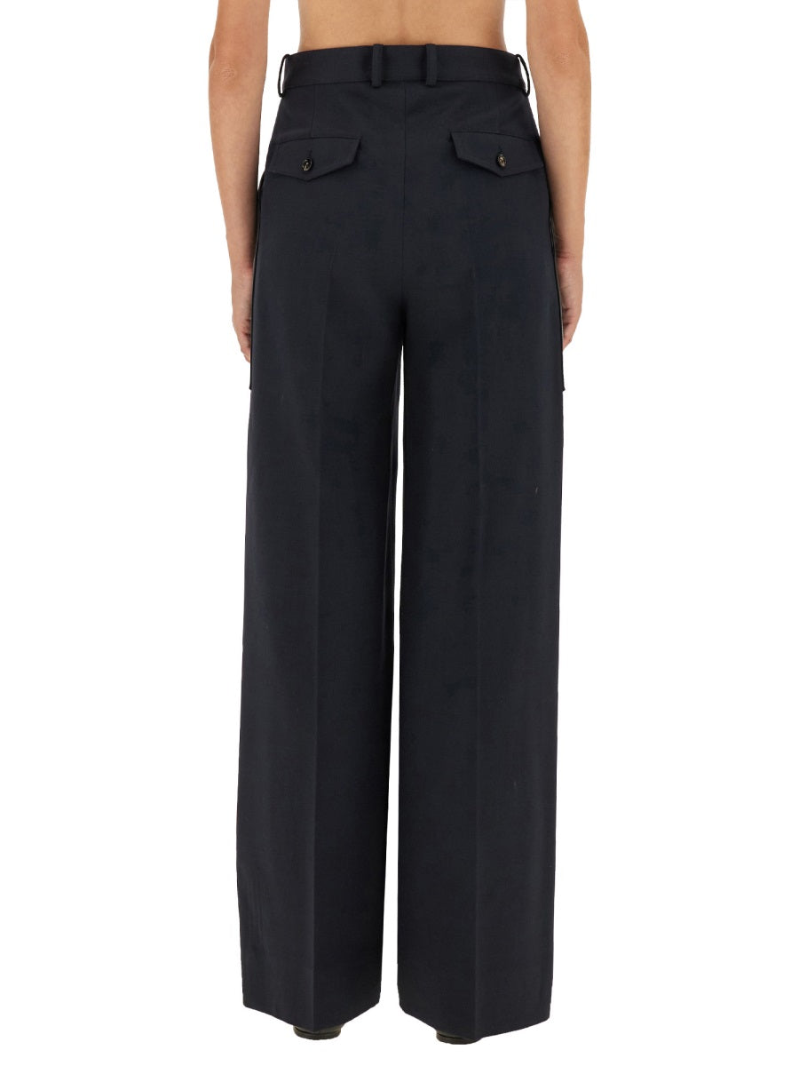 Trousers Wool-Cotton Blue
