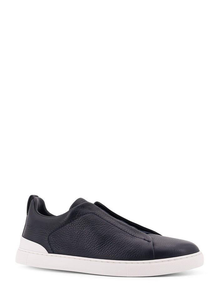 Zegna Sneakers Blue Pelle