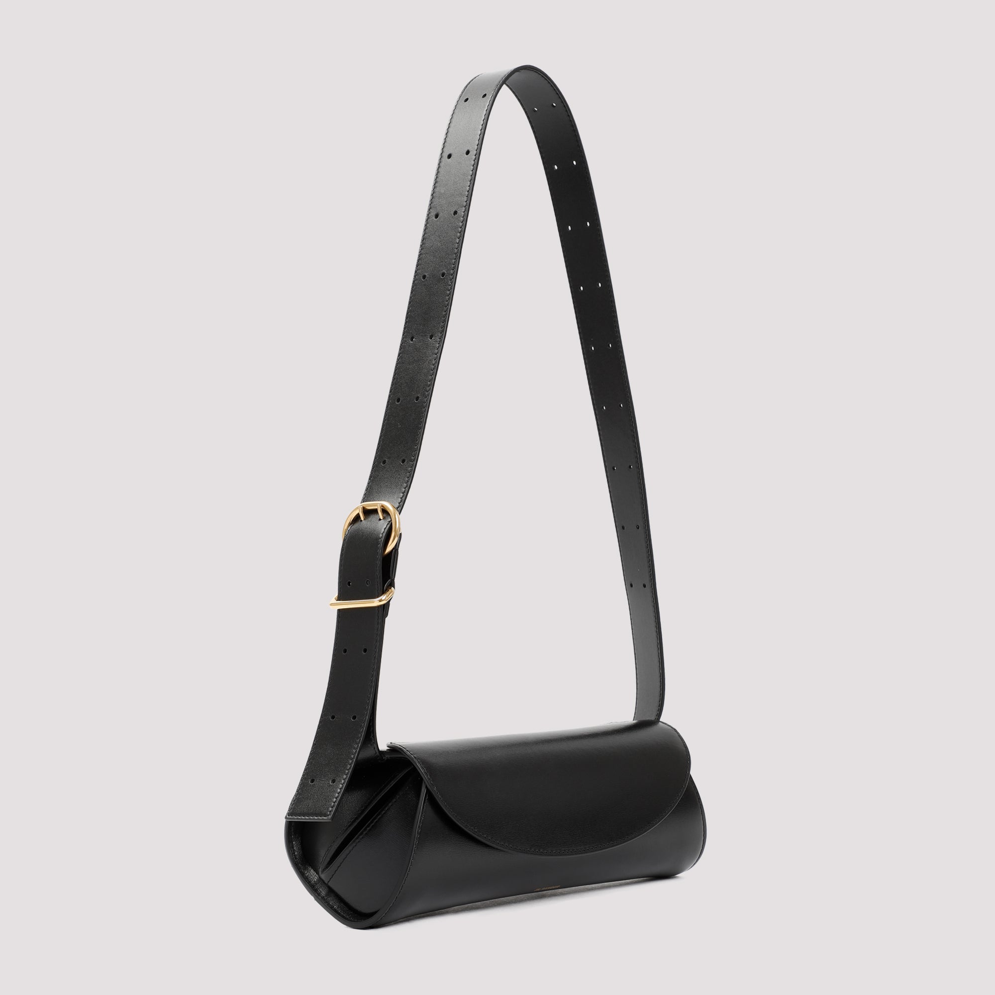 Cannolo Bag Black Calf Leather