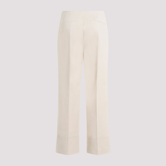 Cotton Pants Nude & Neutrals Elastane