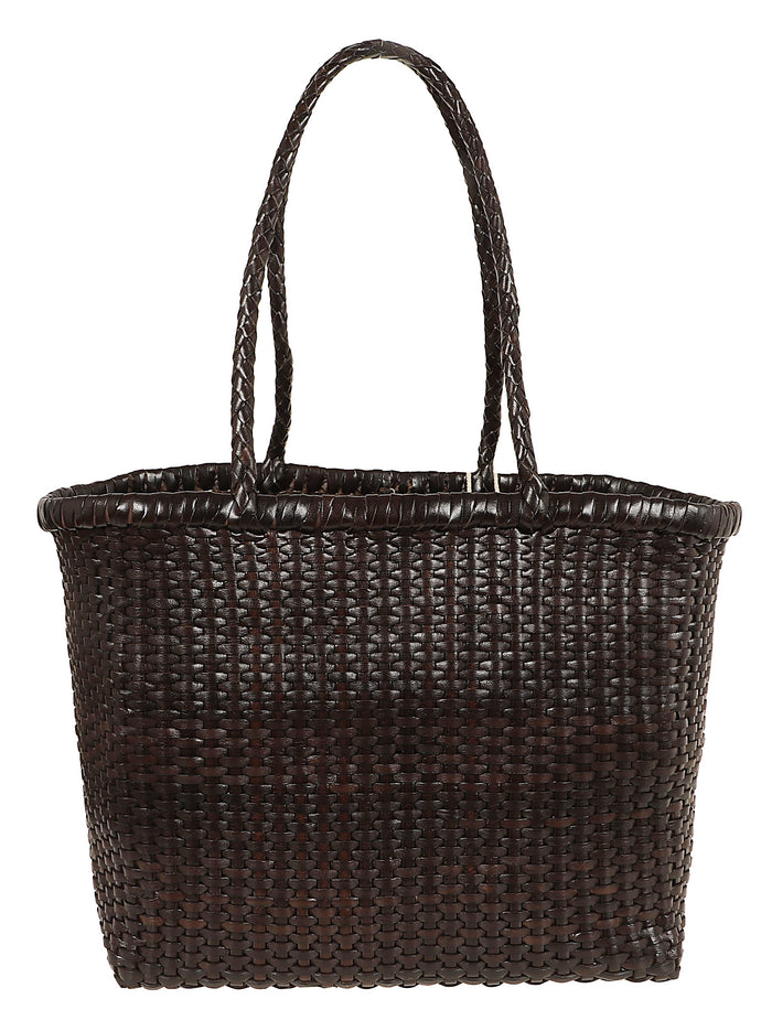 B.weave Small B Weave Basket Ss26 25x21x15 Cm Brown Calf Leather Borsa