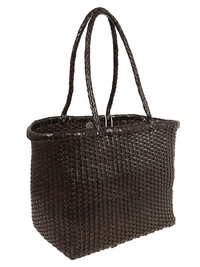 B.weave Small B Weave Basket Ss26 25x21x15 Cm Brown Calf Leather Borsa
