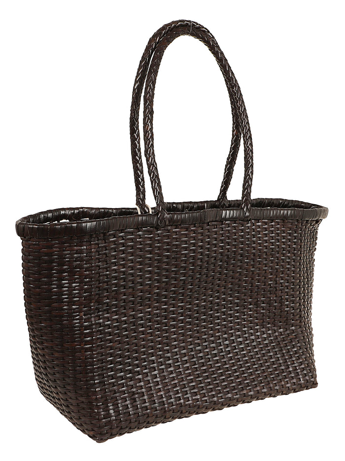 B.weave Big B Weave Basket (with Top Border) Ss26 33x26x15 Cm Brown Calf Leather Borsa
