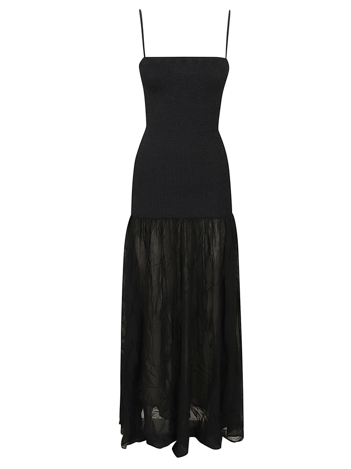 Hybrid Dress Black Polyamide Elastane Abito