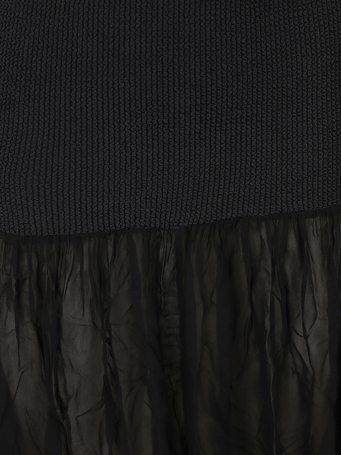 Hybrid Dress Black Polyamide Elastane Abito