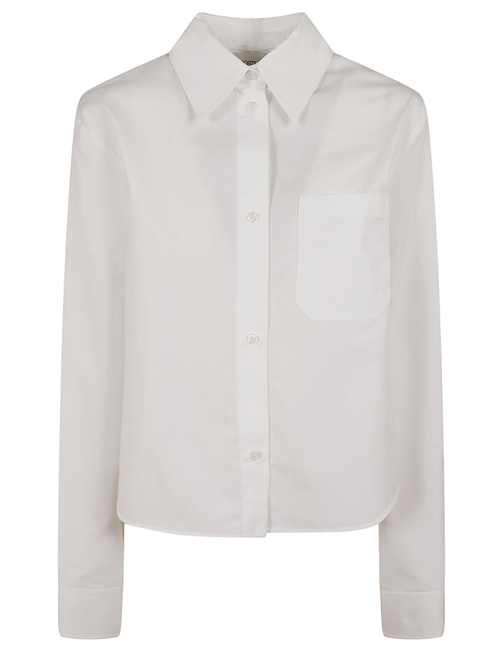 Camicia Plissè Dietro Ceppo White Cotone