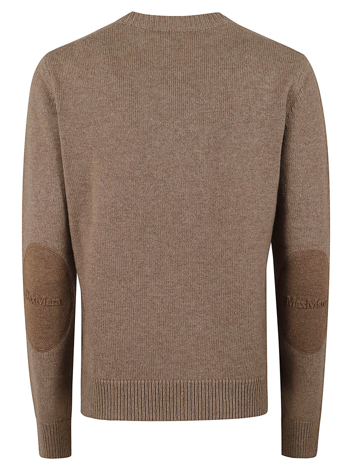 Maglia Toppe Su Maniche Fresia Brown Lana Ovis Aries