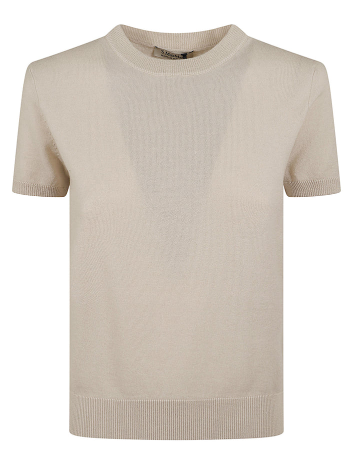 Maglia Lana Manica Corta Magenta Nude & Neutrals Ovis Aries