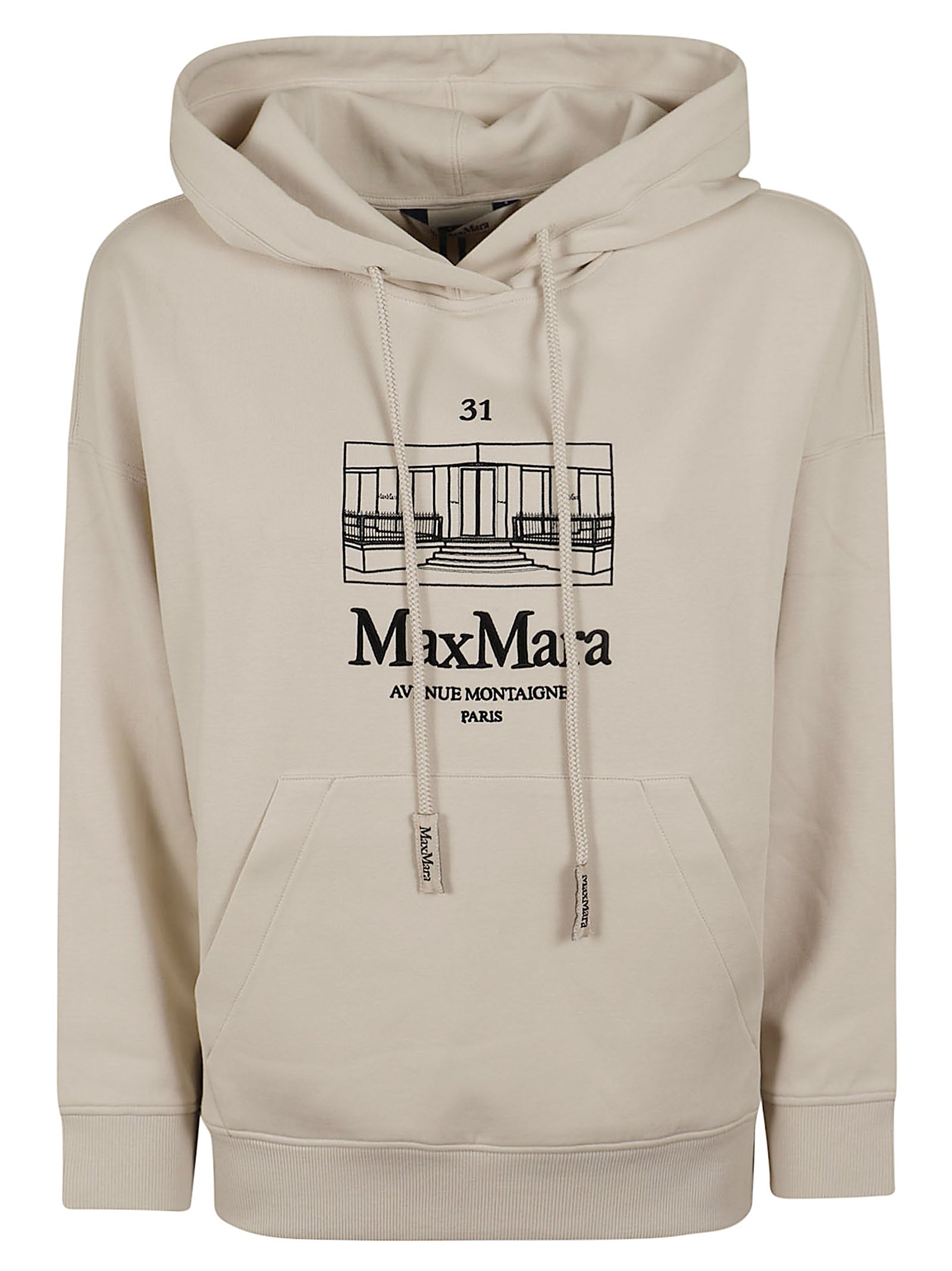 Felpa Chiusa Con Logo Andrea Nude & Neutrals Cotone