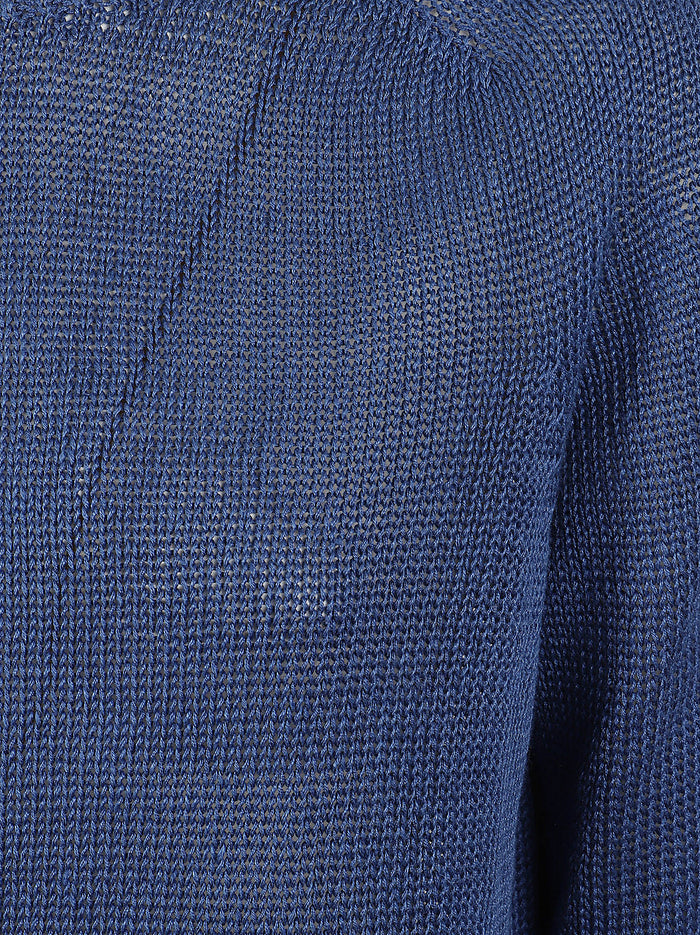 Maglia-Canottiera-Top Giolino Blue Lino