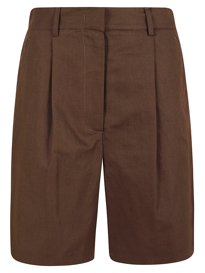 Canvas Co-Li Lavato Brown Cotone Short
