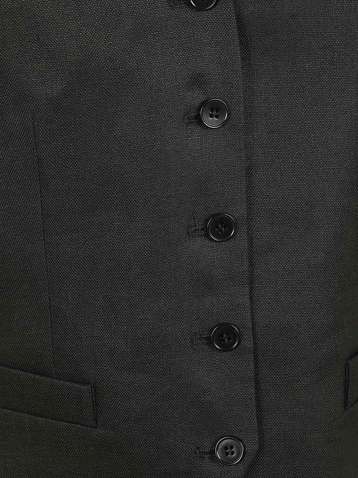 Canvas Pure Lino Unito Delave Lavato Black Gilet