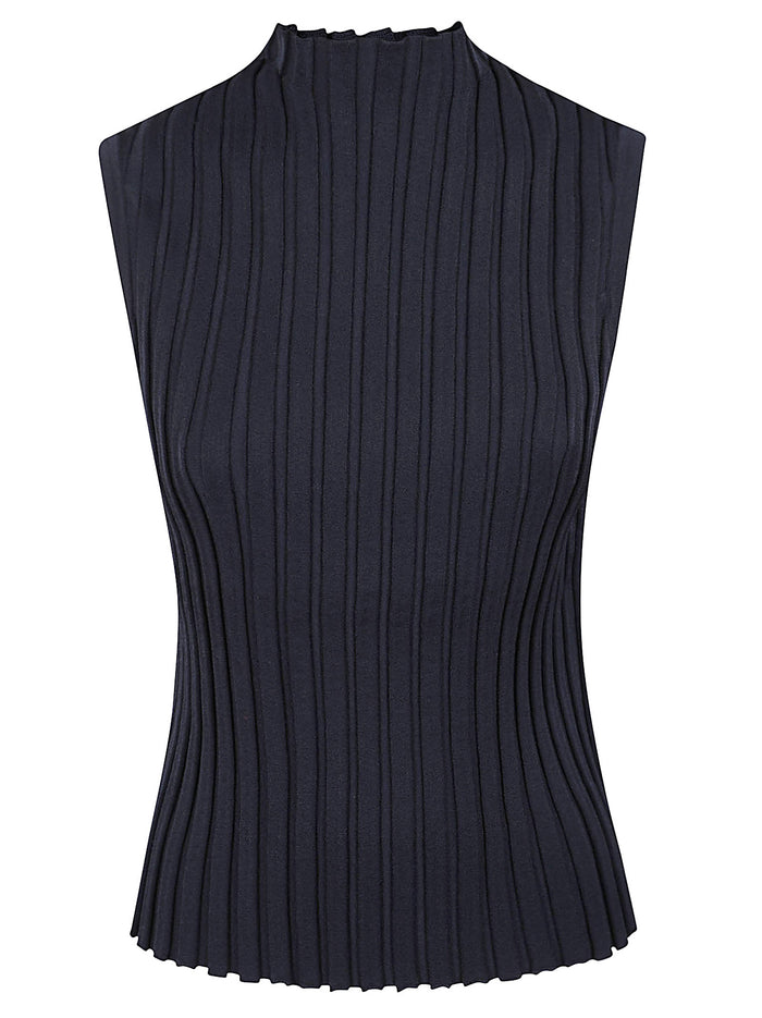 Viscosa Stretch Lucida Blue Top