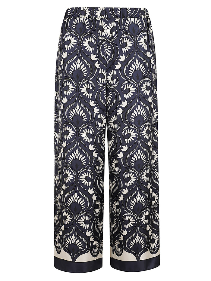 Twill Pura Seta St. Deco Con Banda Pantaloni